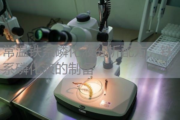 常温铁系磷化液分析配方，铁系磷化液的制备