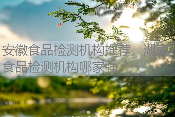 安徽食品检测机构推荐，湖南食品检测机构哪家强