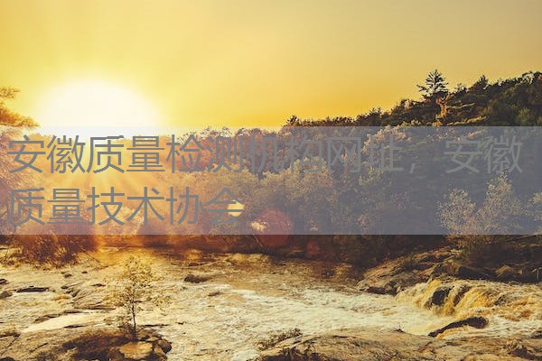 安徽质量检测机构网址，安徽质量技术协会