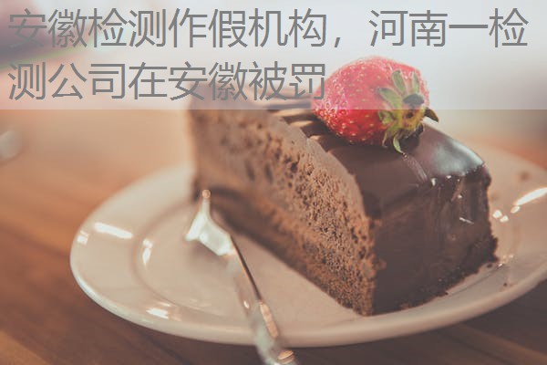 安徽检测作假机构，河南一检测公司在安徽被罚
