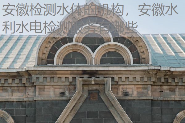 安徽检测水体的机构，安徽水利水电检测服务有哪些
