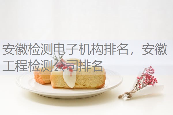 安徽检测电子机构排名，安徽工程检测公司排名
