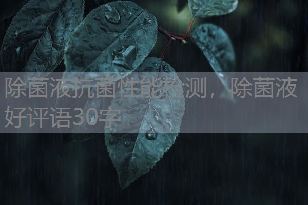 除菌液抗菌性能检测,除菌液好评语30字 除菌液抗菌性能检测,除菌液好评语30字