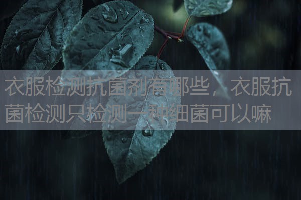 衣服检测抗菌剂有哪些，衣服抗菌检测只检测一种细菌可以嘛