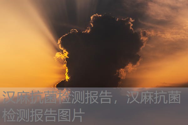 汉麻抗菌检测报告，汉麻抗菌检测报告图片