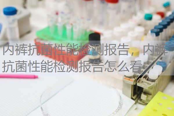 内裤抗菌性能检测报告，内裤抗菌性能检测报告怎么看