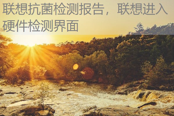 联想抗菌检测报告，联想进入硬件检测界面