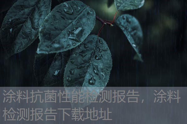 涂料抗菌性能检测报告，涂料检测报告下载地址
