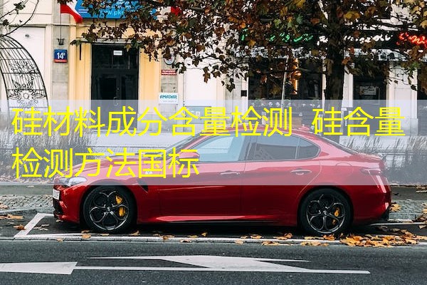 硅材料成分含量检测 硅含量检测方法国标 硅材料成分含量检测 硅含量检测方法国标