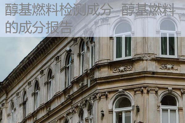醇基燃料检测成分 醇基燃料的成分报告 醇基燃料检测成分 醇基燃料的成分报告