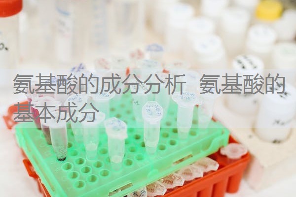氨基酸的成分分析 氨基酸的基本成分 氨基酸的成分分析 氨基酸的基本成分