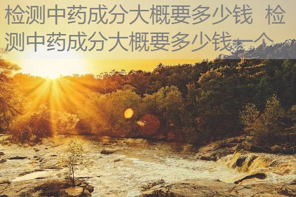 检测中药成分大概要多少钱 检测中药成分大概要多少钱一个 检测中药成分大概要多少钱 检测中药成分大概要多少钱一个