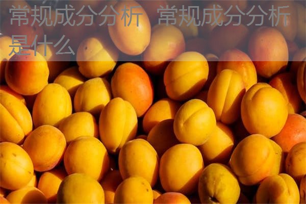 常规成分分析 常规成分分析是什么 常规成分分析 常规成分分析是什么